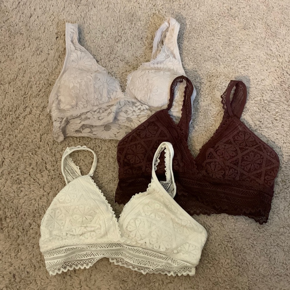 3 Aerie size small bralettes